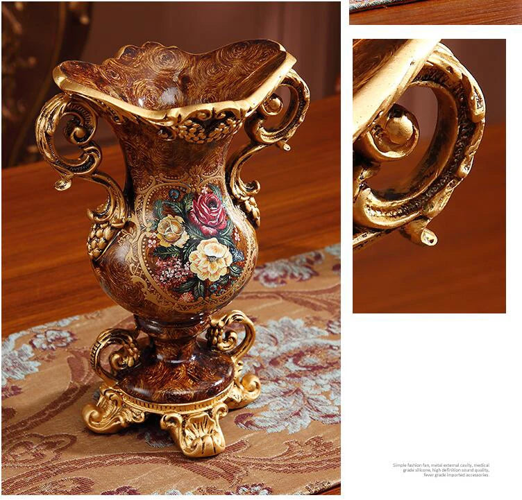 Europäische Harzvase im chinesischen Stil mit Blume, Landschaftsdesign