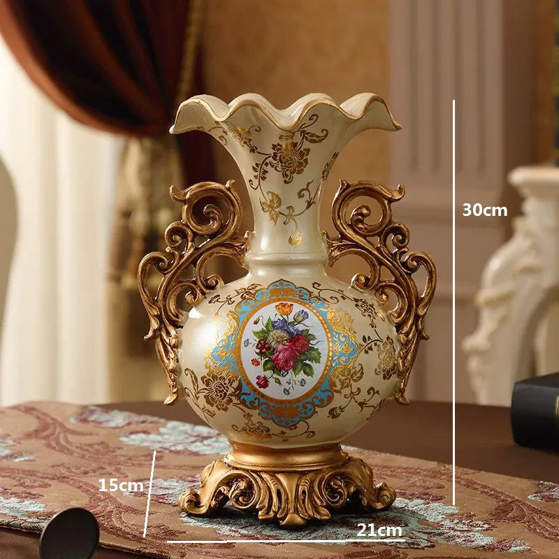 europäische vase aus harz 30x20 cm im wohnzimmer stil