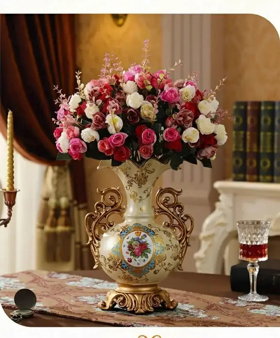 Europäische Harzvase, Farbe A, aus Keramik, 30x20 cm, für Wohnzimmer