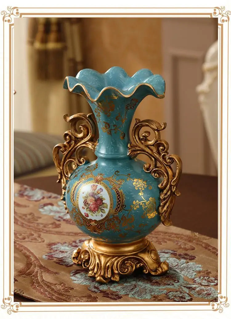 europäische harzvase 30x20 cm als tischvase in elegantem stil