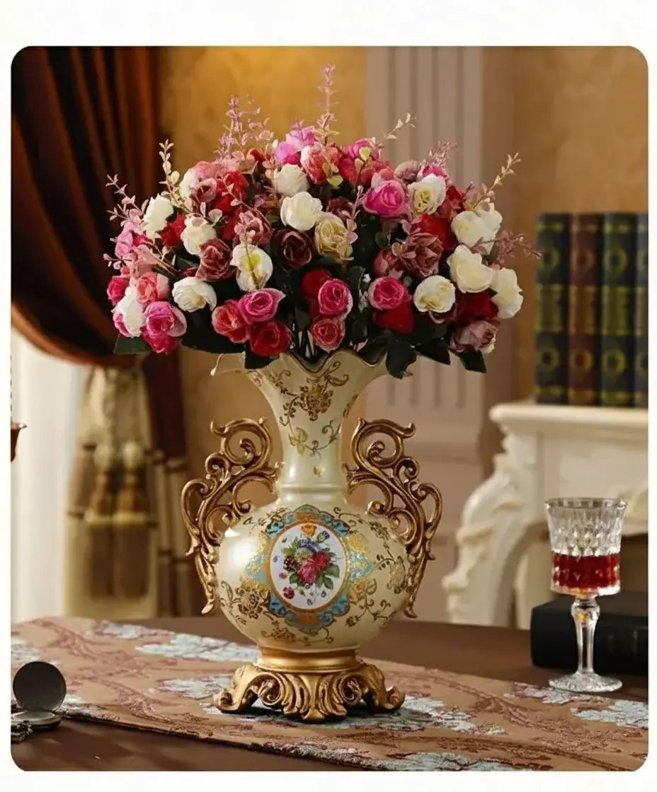 europäische harzvase aus keramik für wohnzimmer 30x20 cm