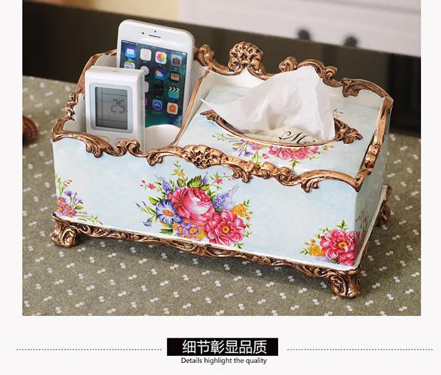 Europäische Resintücherbox – Vintage-Stil, Wohndeko