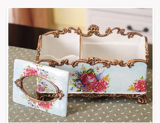 Europäische Resintücherbox – Vintage-Stil, Wohndeko