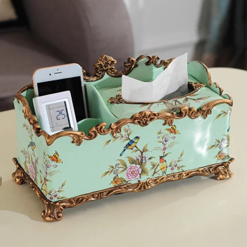 Europäische Resintücherbox – Vintage-Stil, Wohndeko