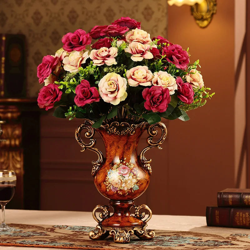 Europäische moderne Harzvase in Farben A bis F, für Wohnzimmer