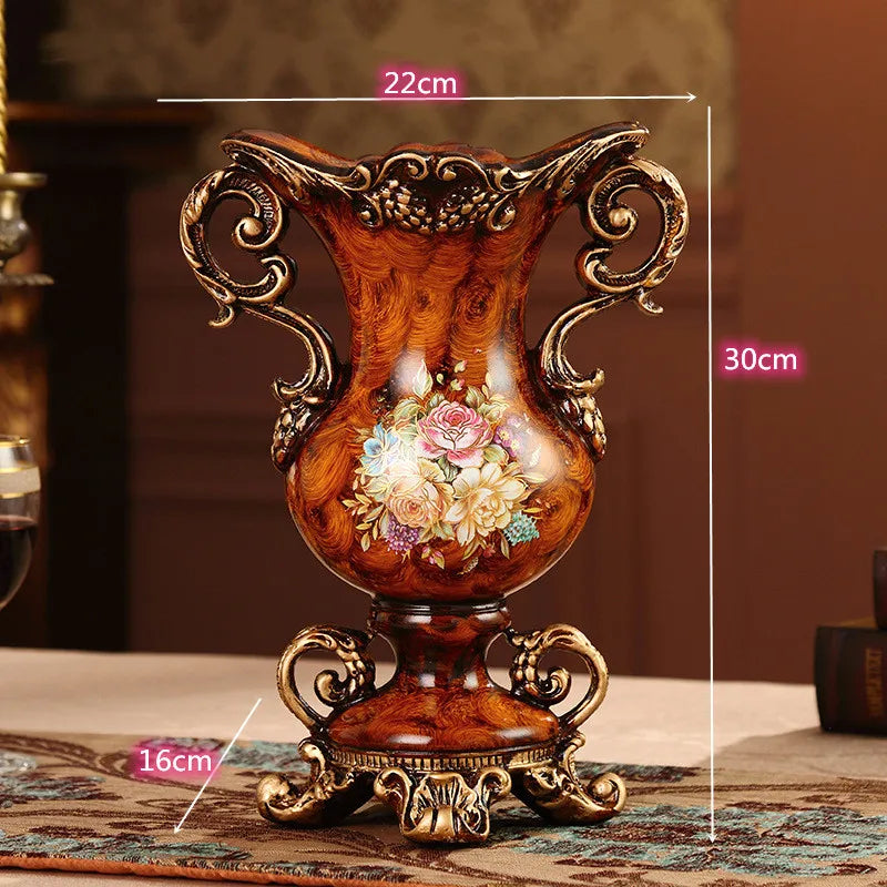 Europäische Retro Harzvase in modernen Farben für Wohnzimmer