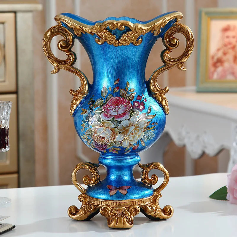 Europäische Retro Tischvase aus Harz in Farbe A im modernen Stil