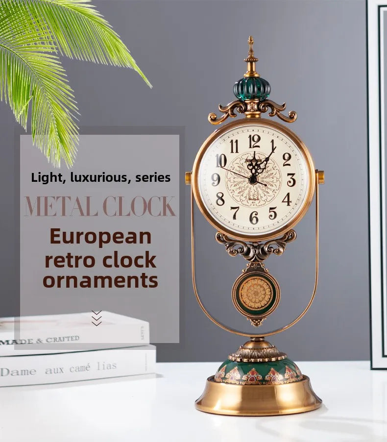 Europäische Uhr – Metall-Design – Ideal für Wohnräume