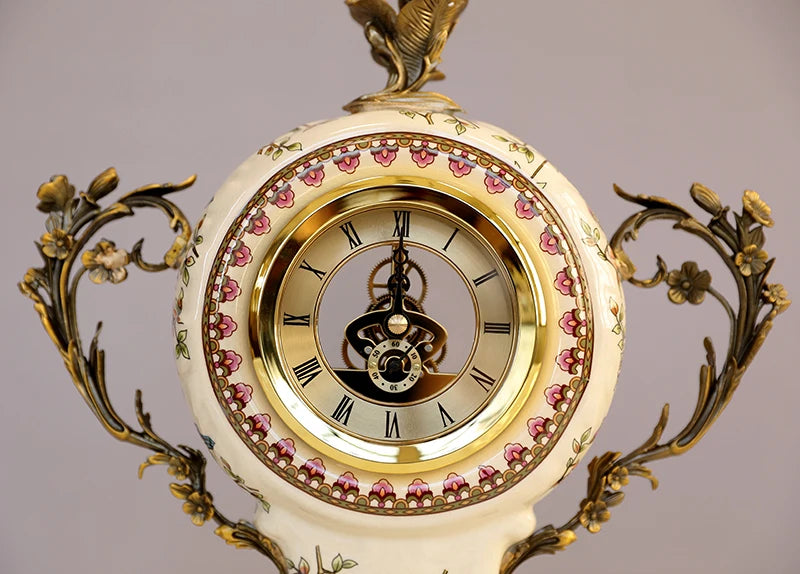 Europäische Uhr – Retro Keramik Design – Wohndekoration