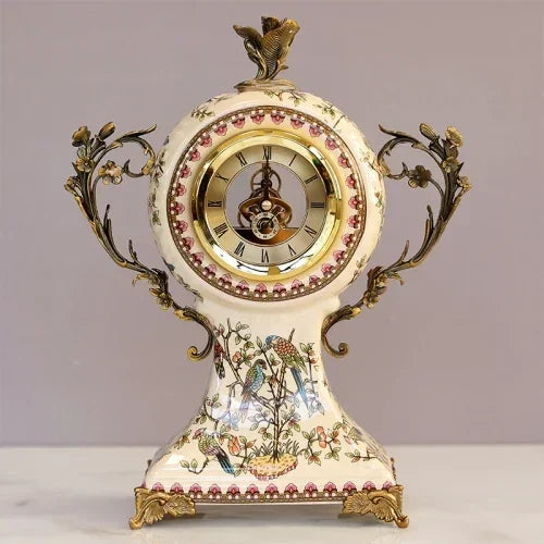 Europäische Uhr – Retro Keramik Design – Wohndekoration