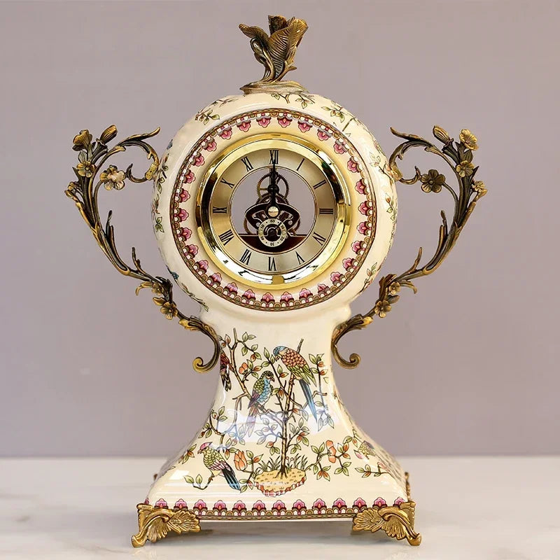 Europäische Uhr – Retro Keramik Design – Wohndekoration