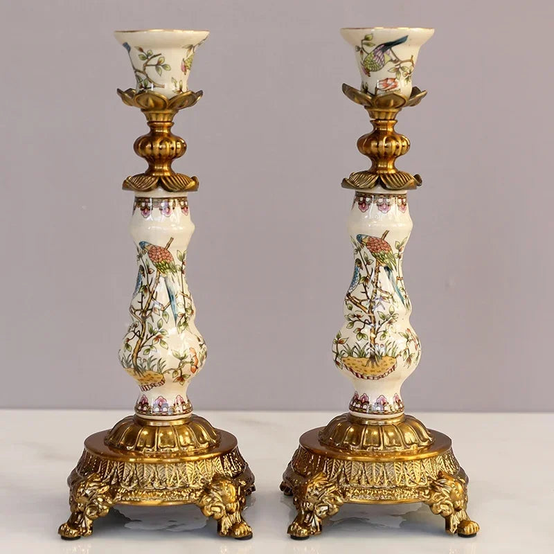 Europäische Uhr – Retro Keramik Design – Wohndekoration