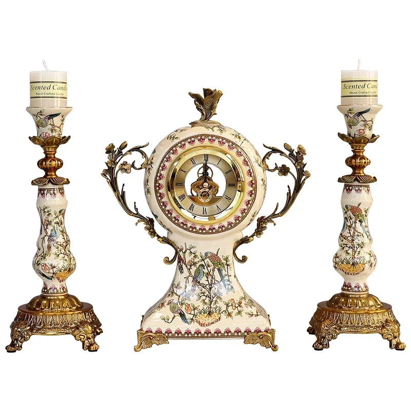 Europäische Uhr – Retro Keramik Design – Wohndekoration