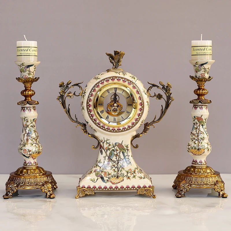 Europäische Uhr – Retro Keramik Design – Wohndekoration