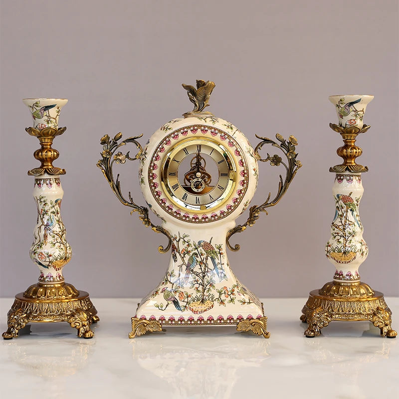 Europäische Uhr – Retro Keramik Design – Wohndekoration