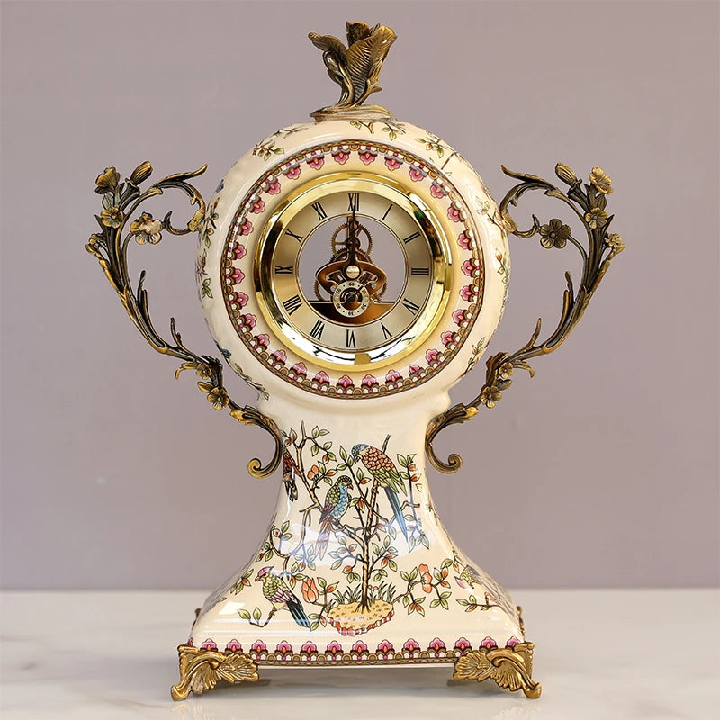 Europäische Uhr – Retro Keramik Design – Wohndekoration