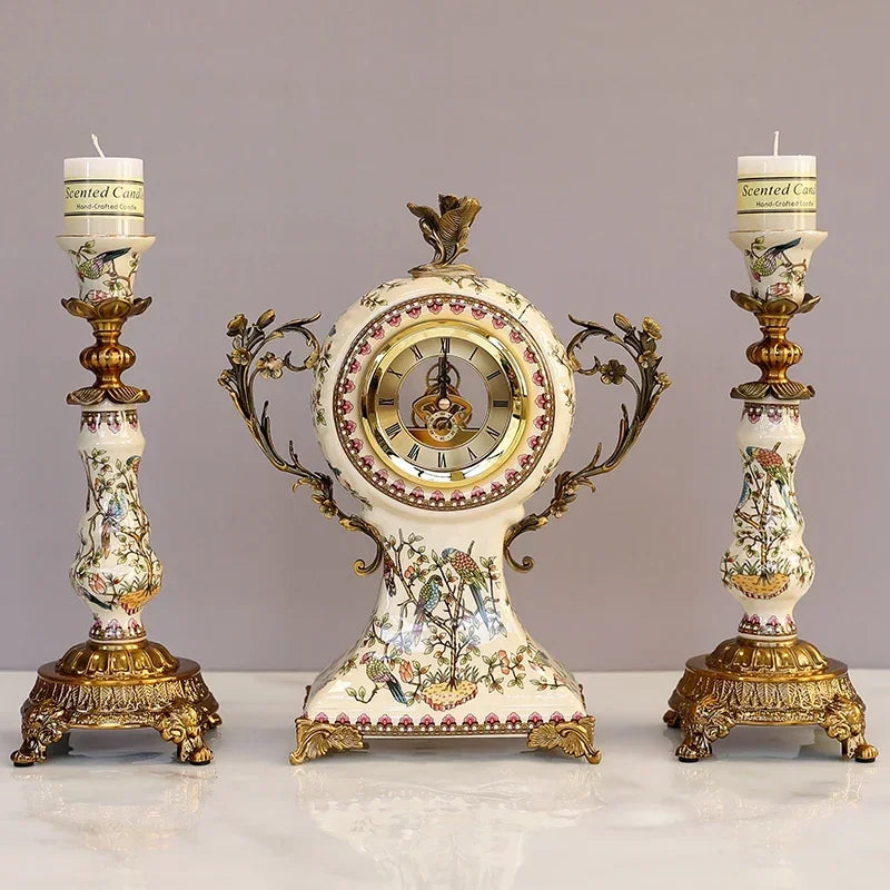 Europäische Uhr – Retro Keramik Design – Wohndekoration