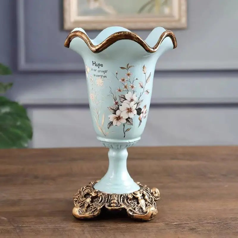 Europäische Tischvase aus Harz, schickes Design, 26x15CM