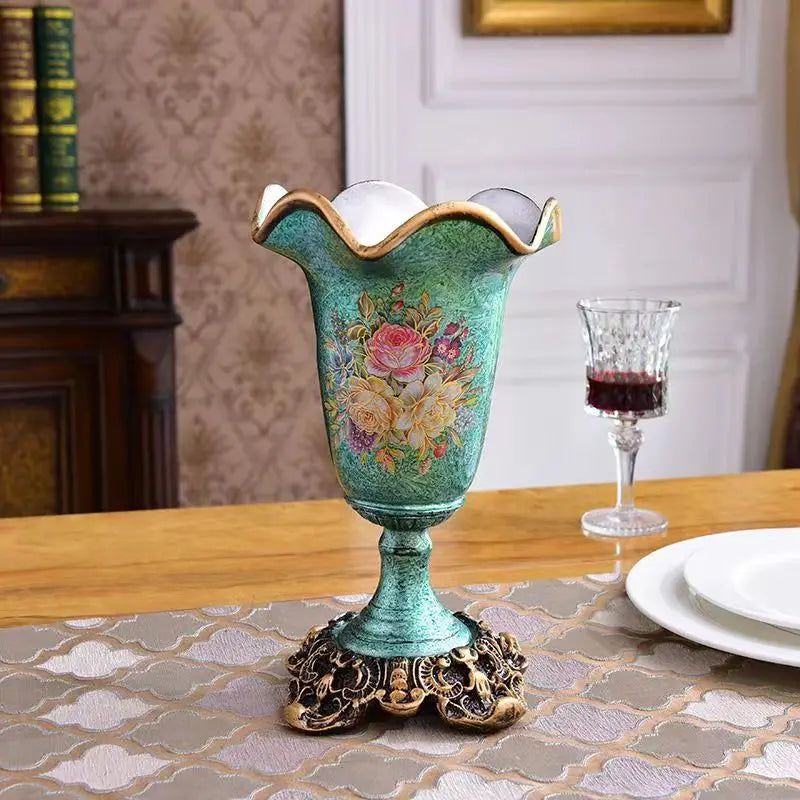 europäische harz tischvase 26x15 cm im stil des dorfdesigns