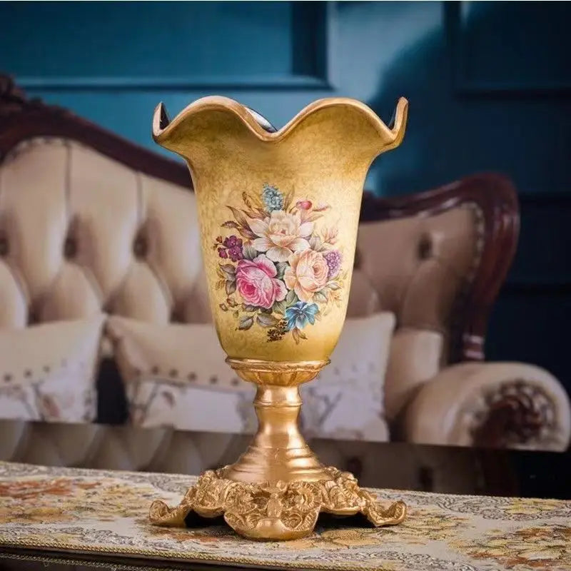 Europäische Tischvase aus Harz, Farbe: A, 26x15CM Design