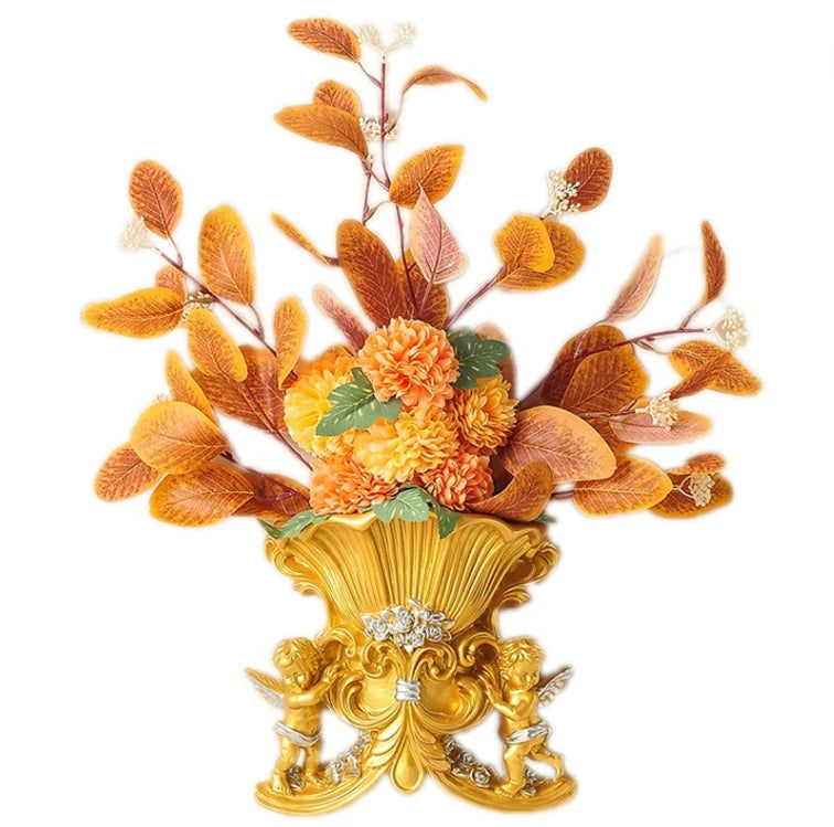 europäische wandvase aus harz in weiss, ideal für wohnzimmer