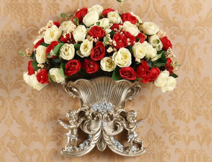 Europäische Wandvase aus Harz in klassischem Design, Farbe: style39