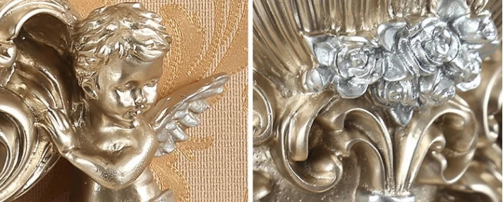 Europäische Wandvase aus weissem Harz im klassischen Design