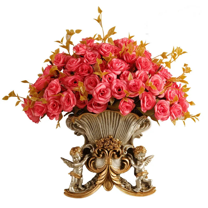 weisse europäische Wandvase aus Harz im klassischen Design für Wohnzimmer