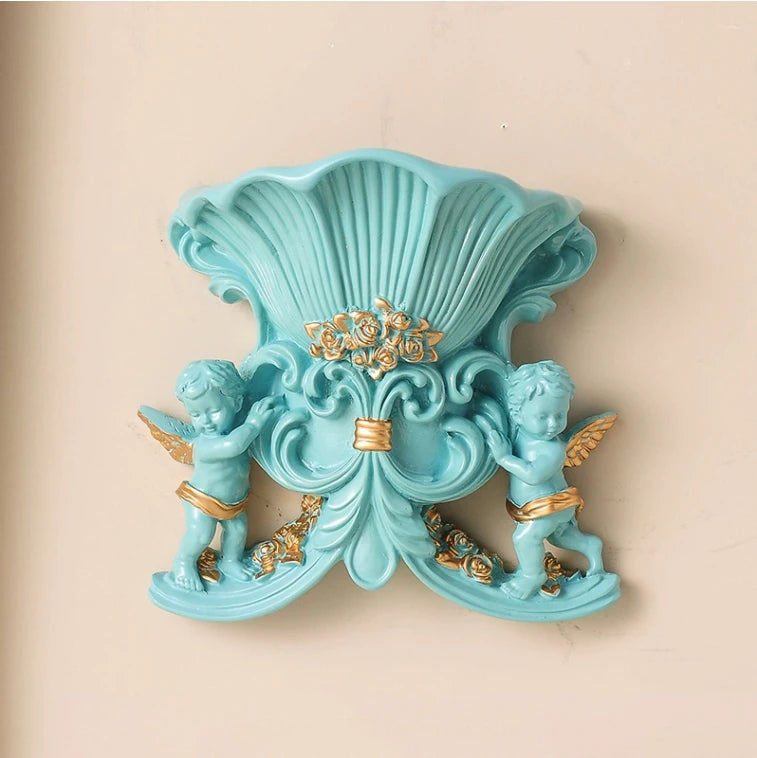 weisse europäische wandvase aus harz mit klassischem design für wohnzimmer