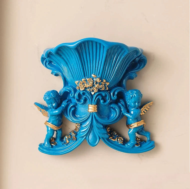 Europäische Wandvase aus Harz in Weiss für Wohnzimmer-Dekoration