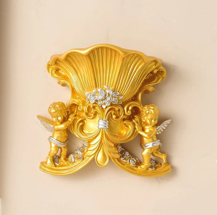 Europäische weisse Wandvase aus Harz für Wohnzimmer, klassischer Stil, Farbe: verschiedene Styles