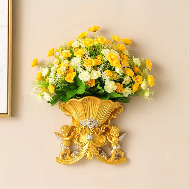 europäische wandvase aus harz, farbe: style39, klassisches design, ideal für wohnzimmer