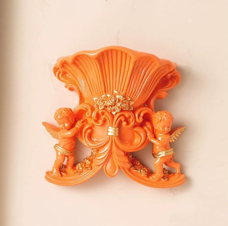 weisse europäische Wandvase aus Harz für Wohnzimmer Dekoration Grösse M