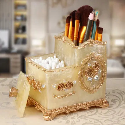 Europäische Zahnstocherbox – Elegantes Harz – Haushaltsaufbewahrung