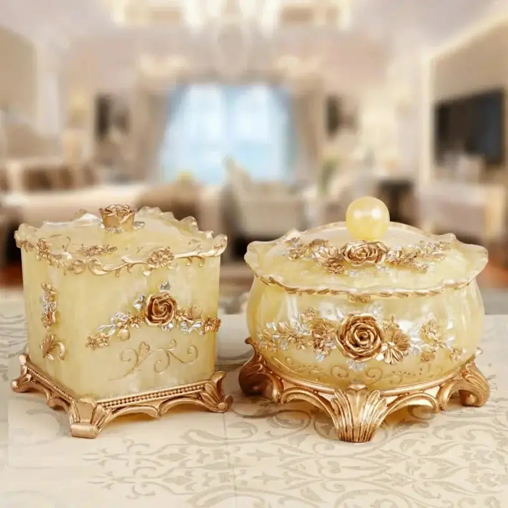 Europäische Zahnstocherbox – Elegantes Harz – Haushaltsaufbewahrung