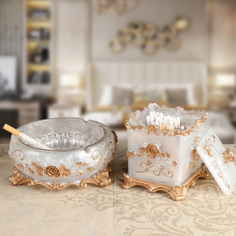 Europäische Zahnstocherbox – Elegantes Harz – Haushaltsaufbewahrung