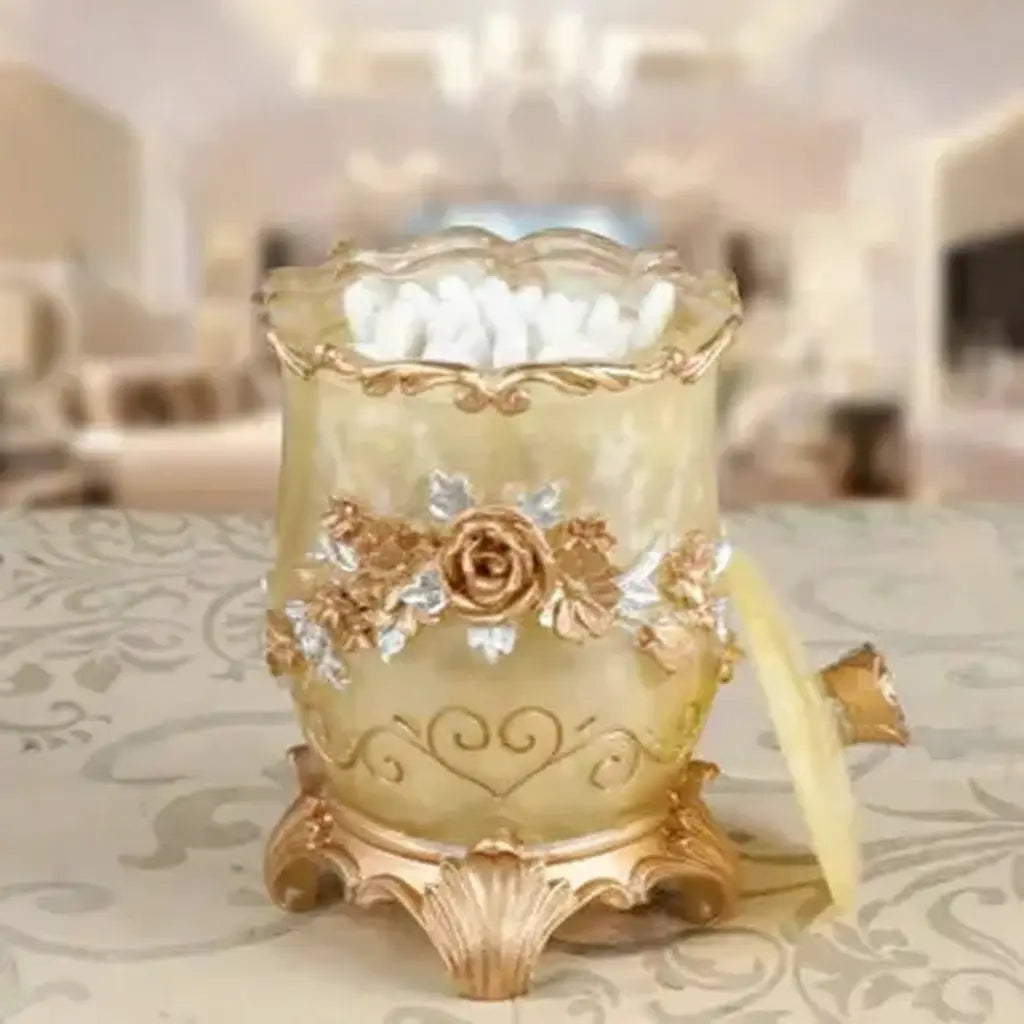 Europäische Zahnstocherbox – Elegantes Harz – Haushaltsaufbewahrung