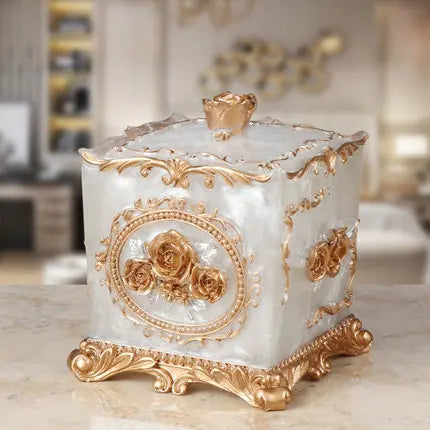 Europäische Zahnstocherbox – Elegantes Harz – Haushaltsaufbewahrung