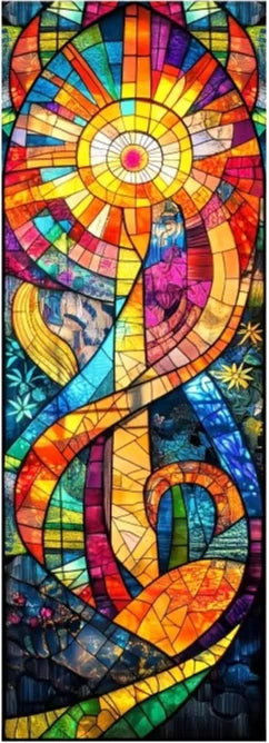 Europäische Fensterfolie aus PVC mit Pflanzen-Blumenmuster, transparent, Grösse: 30x80cm