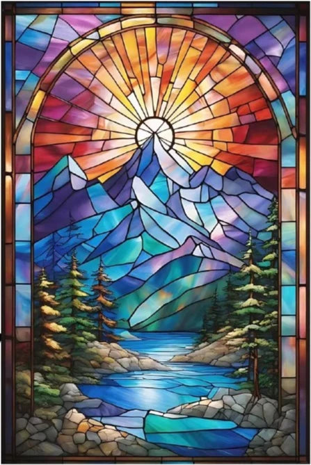 Europäischer PVC-Kunstrahmen mit Pflanzenmuster in mattierter transparent Variante, Grösse: 30x80cm