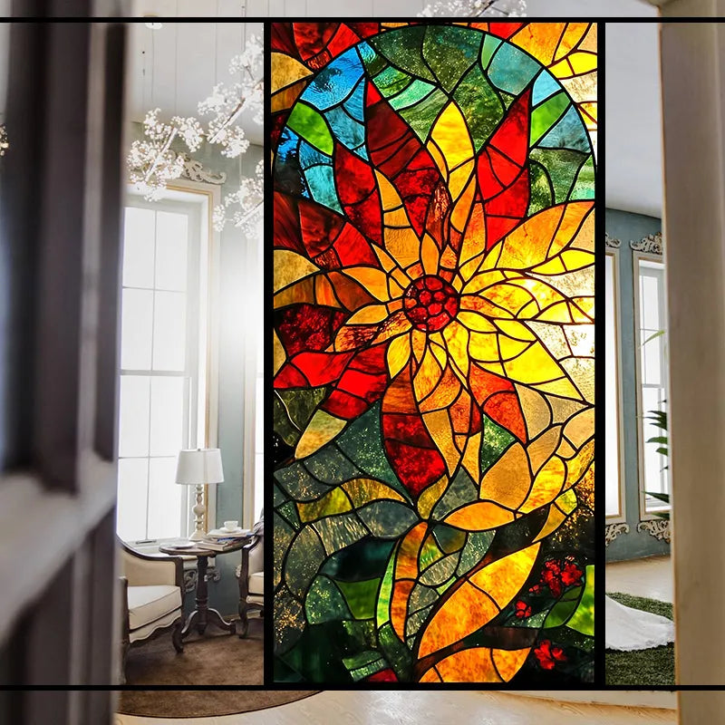 Europäischer Kunstrahmen 30x80cm aus PVC mit transparentem Pflanzenmuster