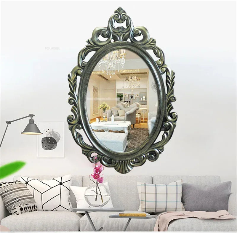 Europäischer Retro Spiegel – Hochdichteplatte – 60x40cm Luxus