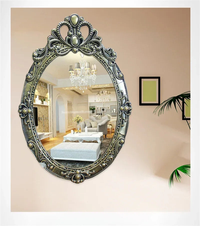 Europäischer Retro Spiegel – Hochdichteplatte – 60x40cm Luxus