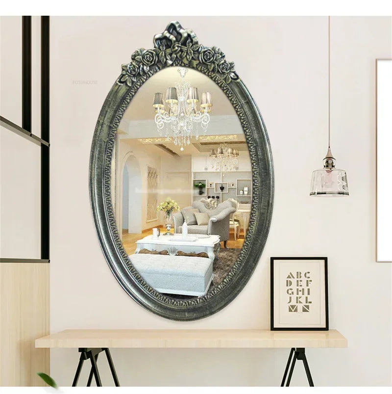 Europäischer Retro Spiegel – Hochdichteplatte – 60x40cm Luxus