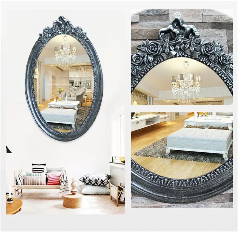 Europäischer Retro Spiegel – Hochdichteplatte – 60x40cm Luxus