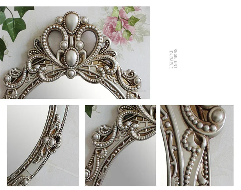 Europäischer Retro Spiegel – Hochdichteplatte – 60x40cm Luxus