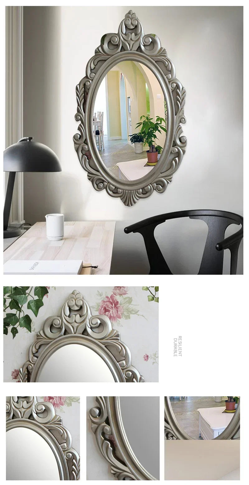 Europäischer Retro Spiegel – Hochdichteplatte – 60x40cm Luxus