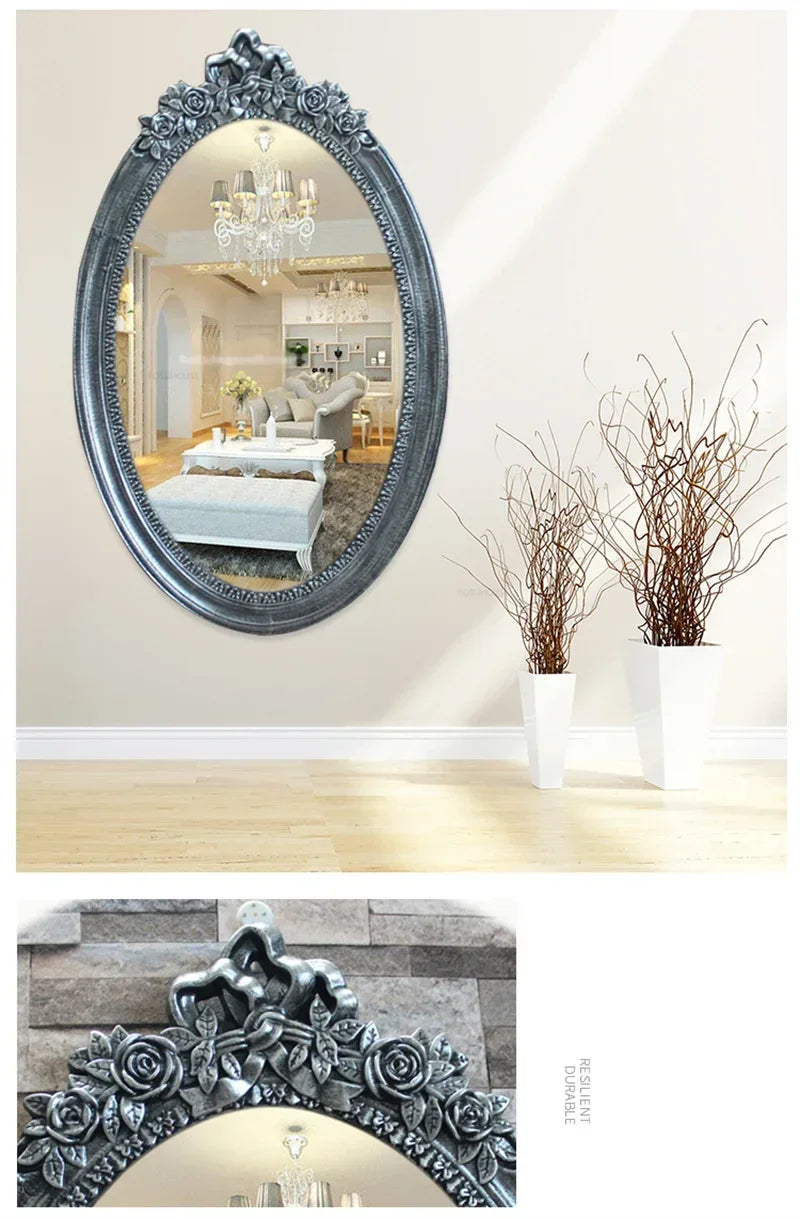 Europäischer Retro Spiegel – Hochdichteplatte – 60x40cm Luxus