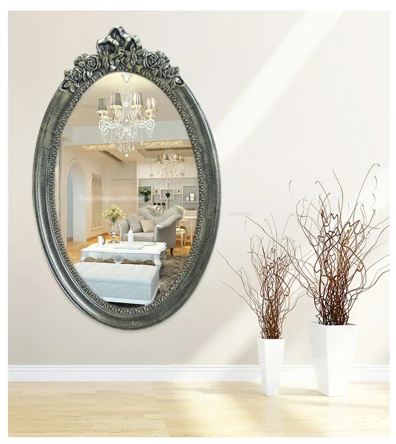 Europäischer Retro Spiegel – Hochdichteplatte – 60x40cm Luxus