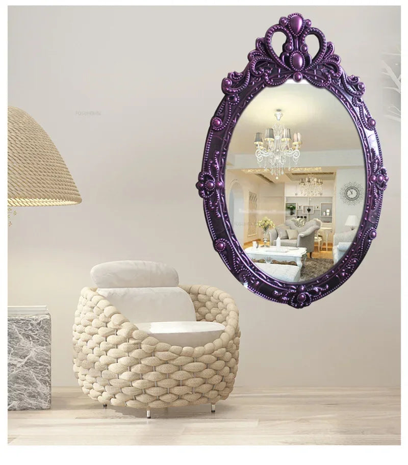 Europäischer Retro Spiegel – Hochdichteplatte – 60x40cm Luxus